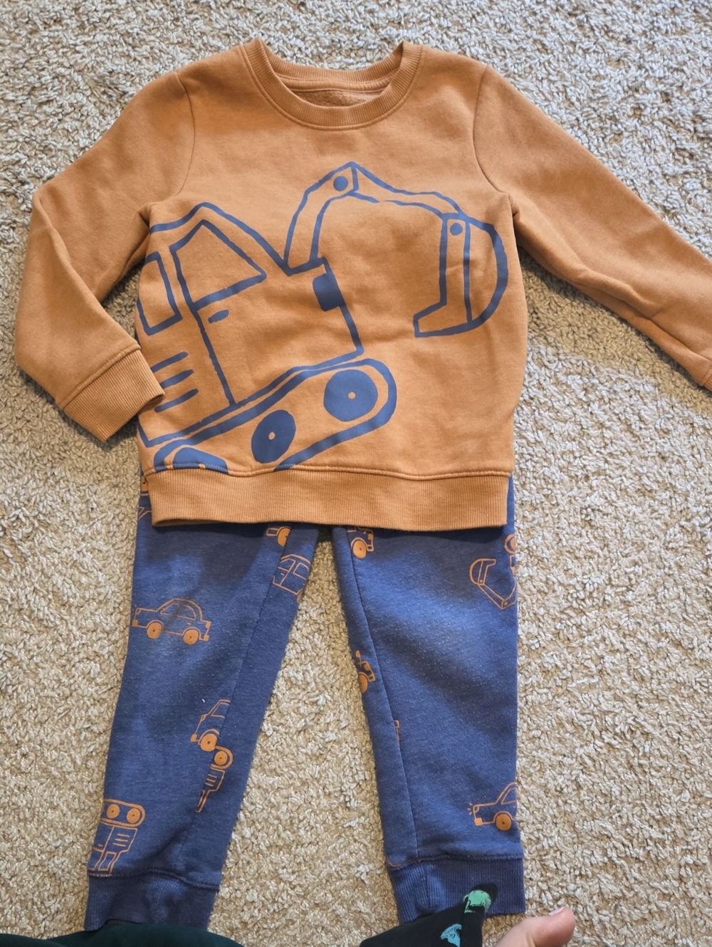 Cat & Jack Navy and Orange Toddler Vehicle Joggers